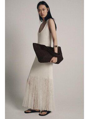 ZARA FRINGED KNIT DRESS